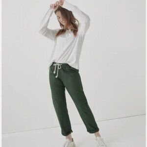Pact Women's Straight Leg Pants in Dark Green
